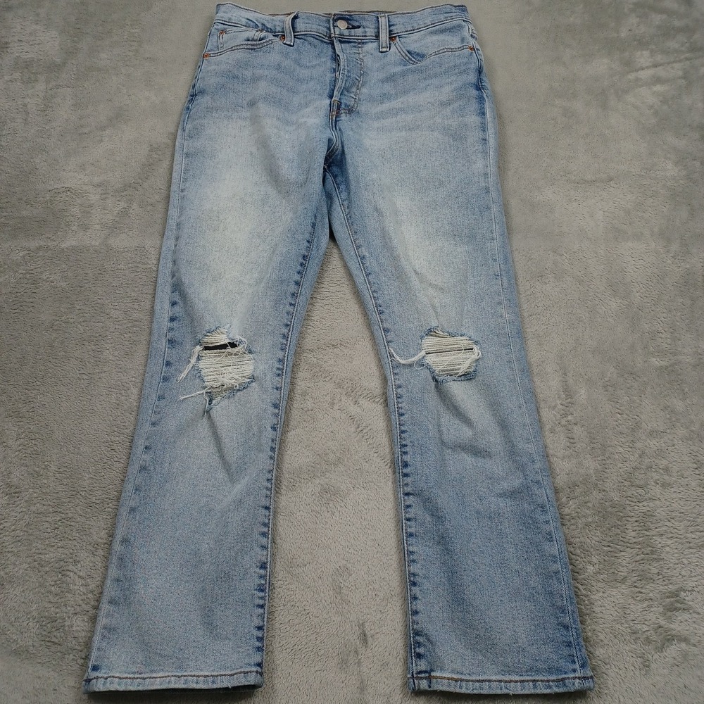 Levis 501 Jeans Womens 31 Blue Denim Straight Wedgie Modern Casual